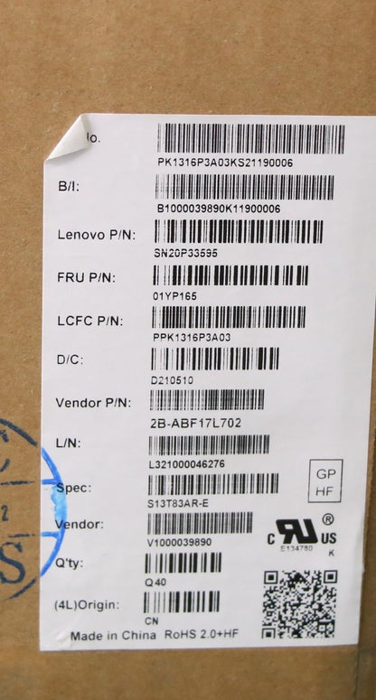 Lenovo NB_KYB FRU COMO SK,PMX,KB,BK,ARA 01YP165