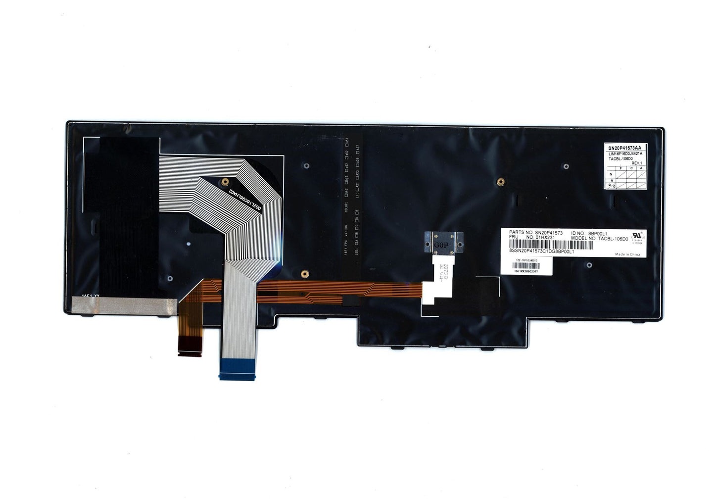 Lenovo ThinkPad T580 P52s Keyboard Slovenian Black Backlit 01HX271