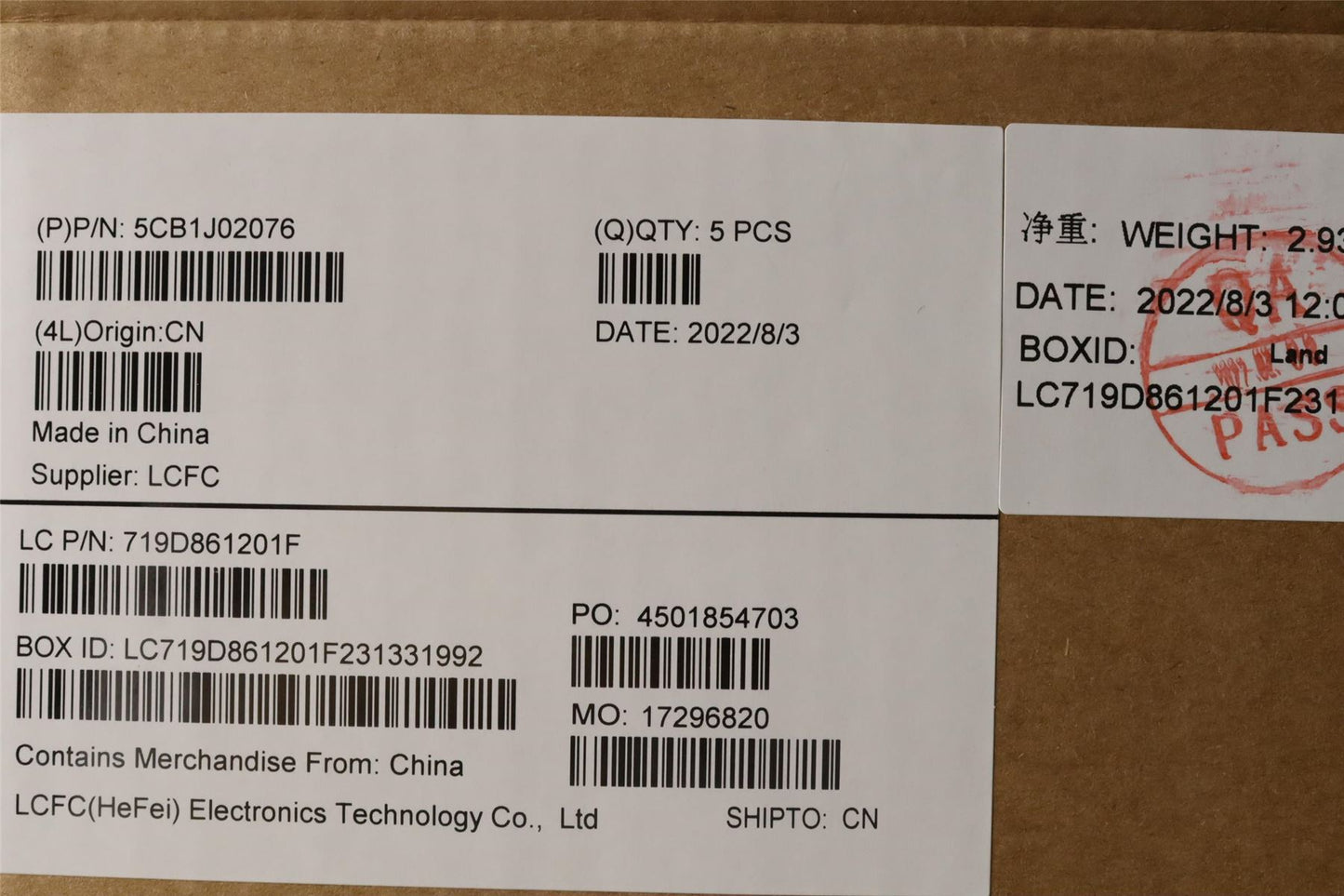 Lenovo Upper Case ASM_SPA L82QE FPSB 5CB1J02076