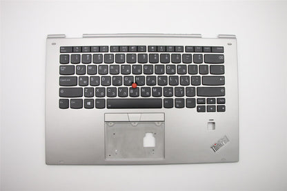 Lenovo Yoga X1 2nd Gen Keyboard Palmrest Top Cover Icelandic Silver 01LV015