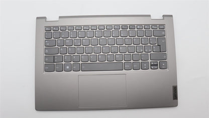 Lenovo Yoga 14s G3 IRU Palmrest Cover Touchpad Keyboard Italian Grey 5CB1L43736