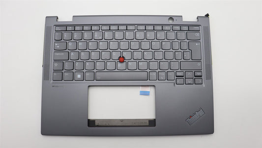 Lenovo ThinkPad X13 Gen 4 Keyboard Palmrest Top Cover UK Europe Grey 5M11L64613