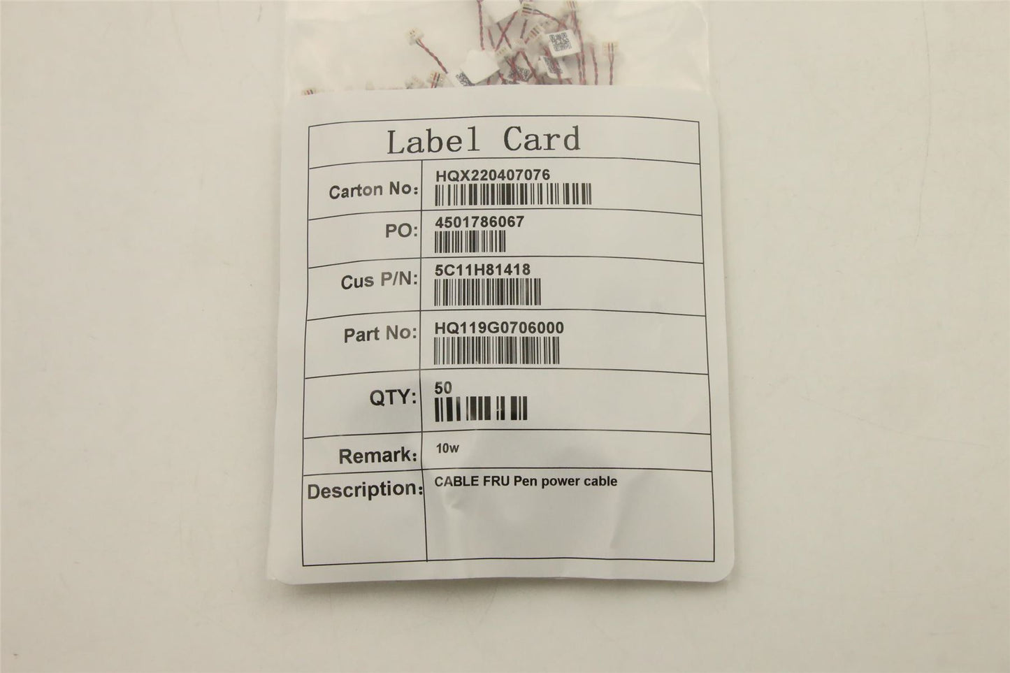Lenovo FRU Pen power cable 5C11H81418