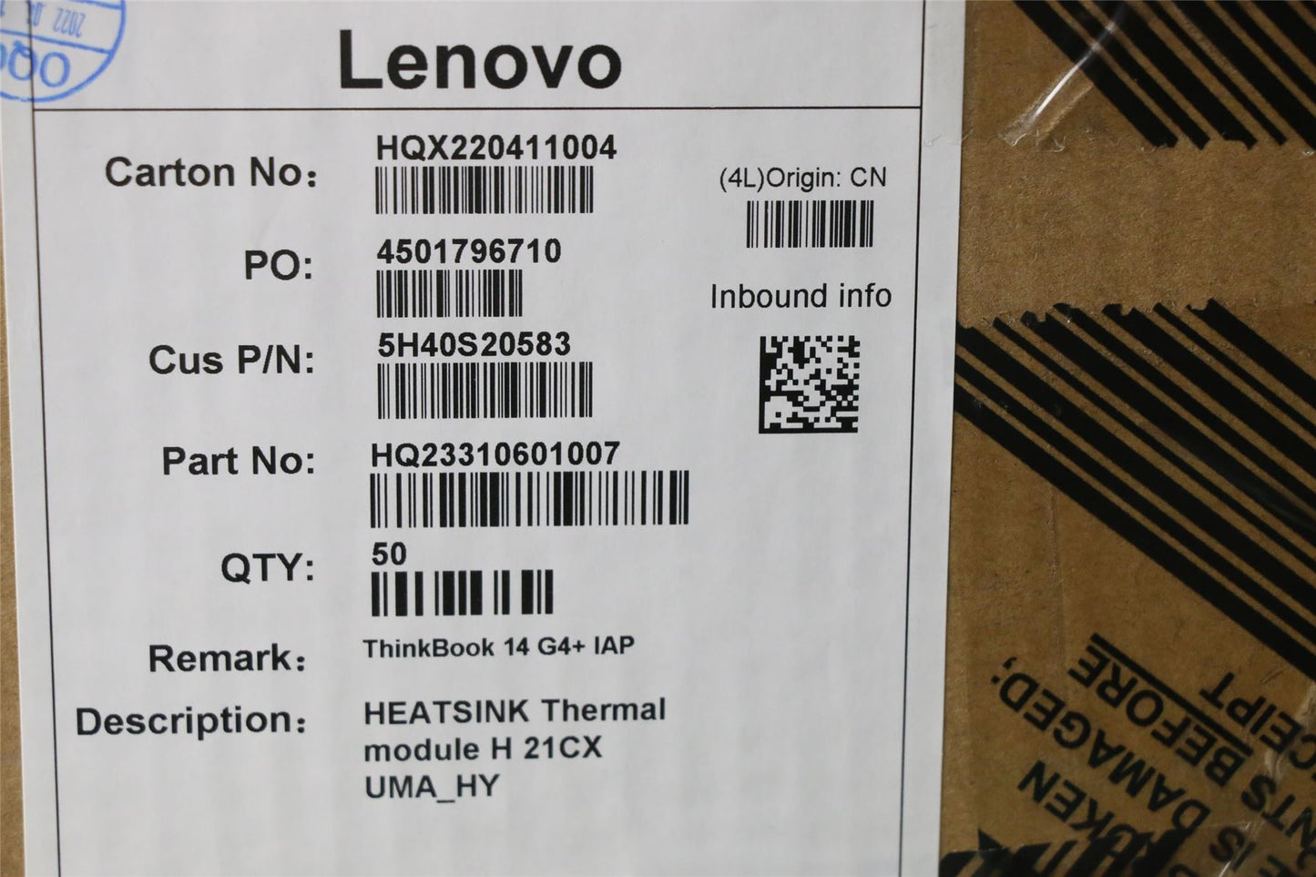 Lenovo Thermal module H 21CX UMA_PEAK 5H40S20582