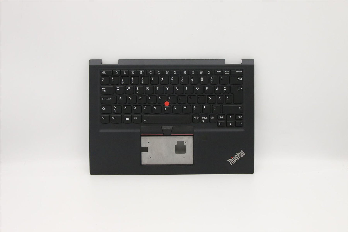 Lenovo Yoga X390 Keyboard Palmrest Top Cover Swedish Finnish Black 02HL680