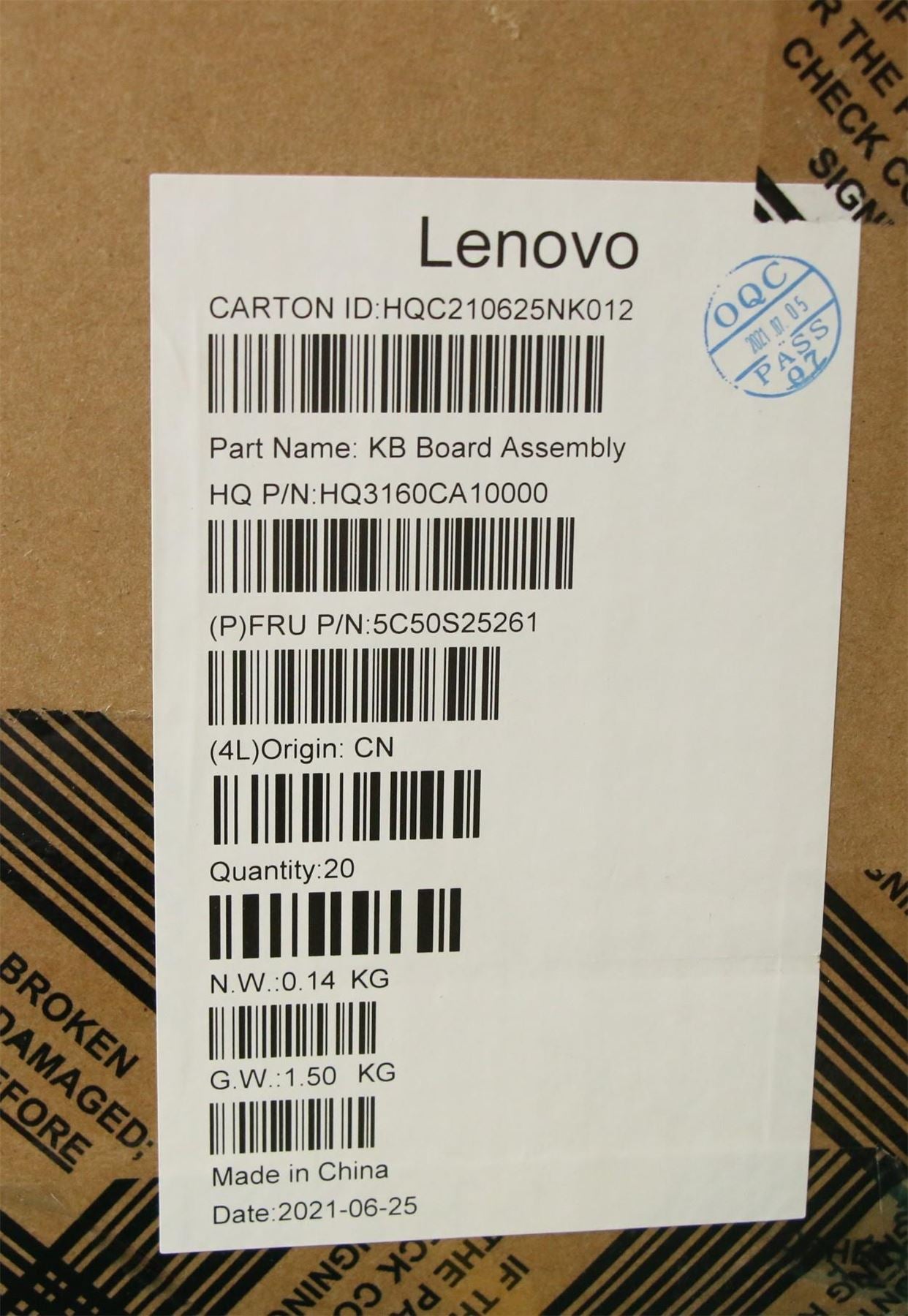 Lenovo USB Board H 20WJ 5C50S25261