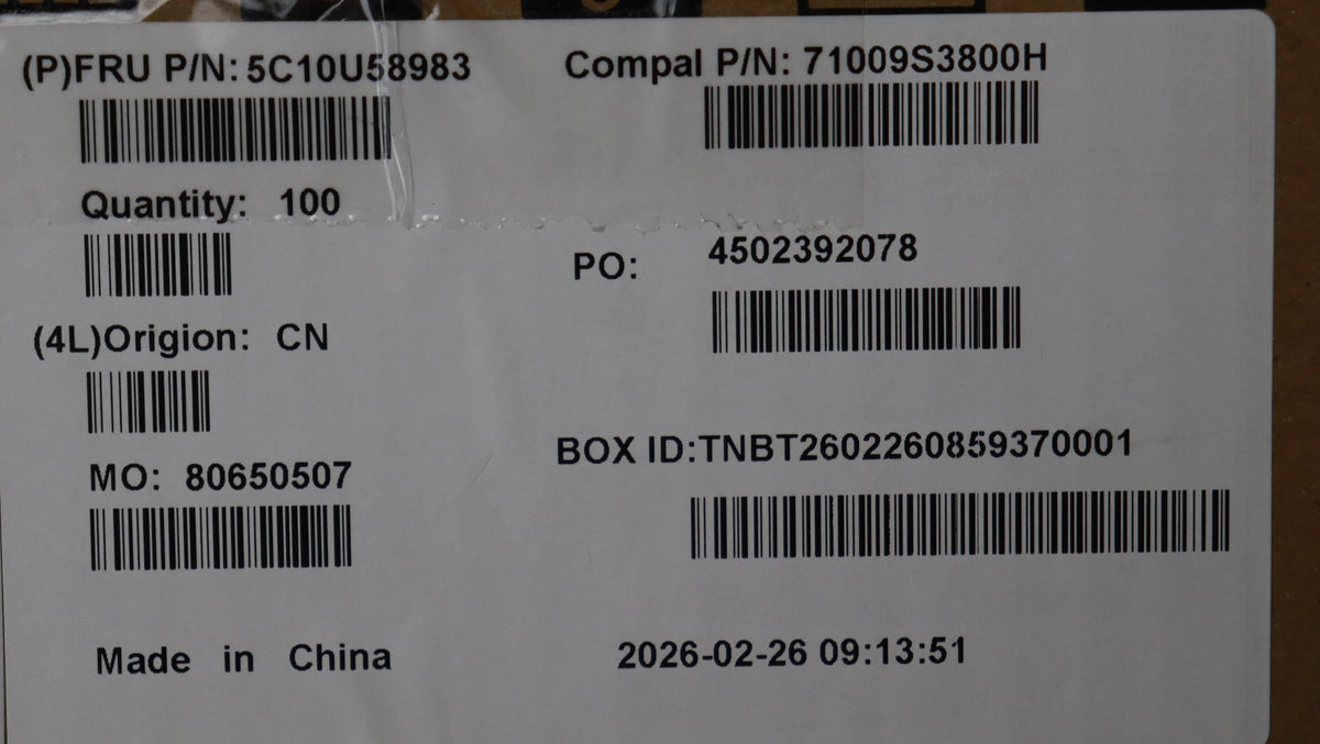 Lenovo M/B_FUNCTION/B I/O Cable 5C10U58983