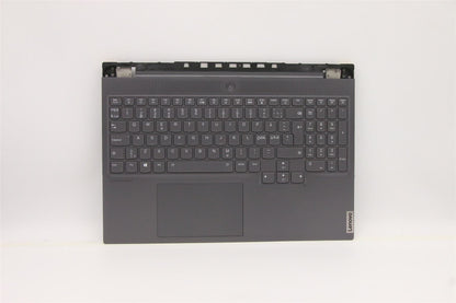 Lenovo Legion 7-16ACHg6 Keyboard Palmrest Top Cover Norwegian Grey 5CB1C17324