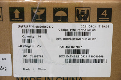 Lenovo Stand cable clip,WH,A360 24 5M20U50872