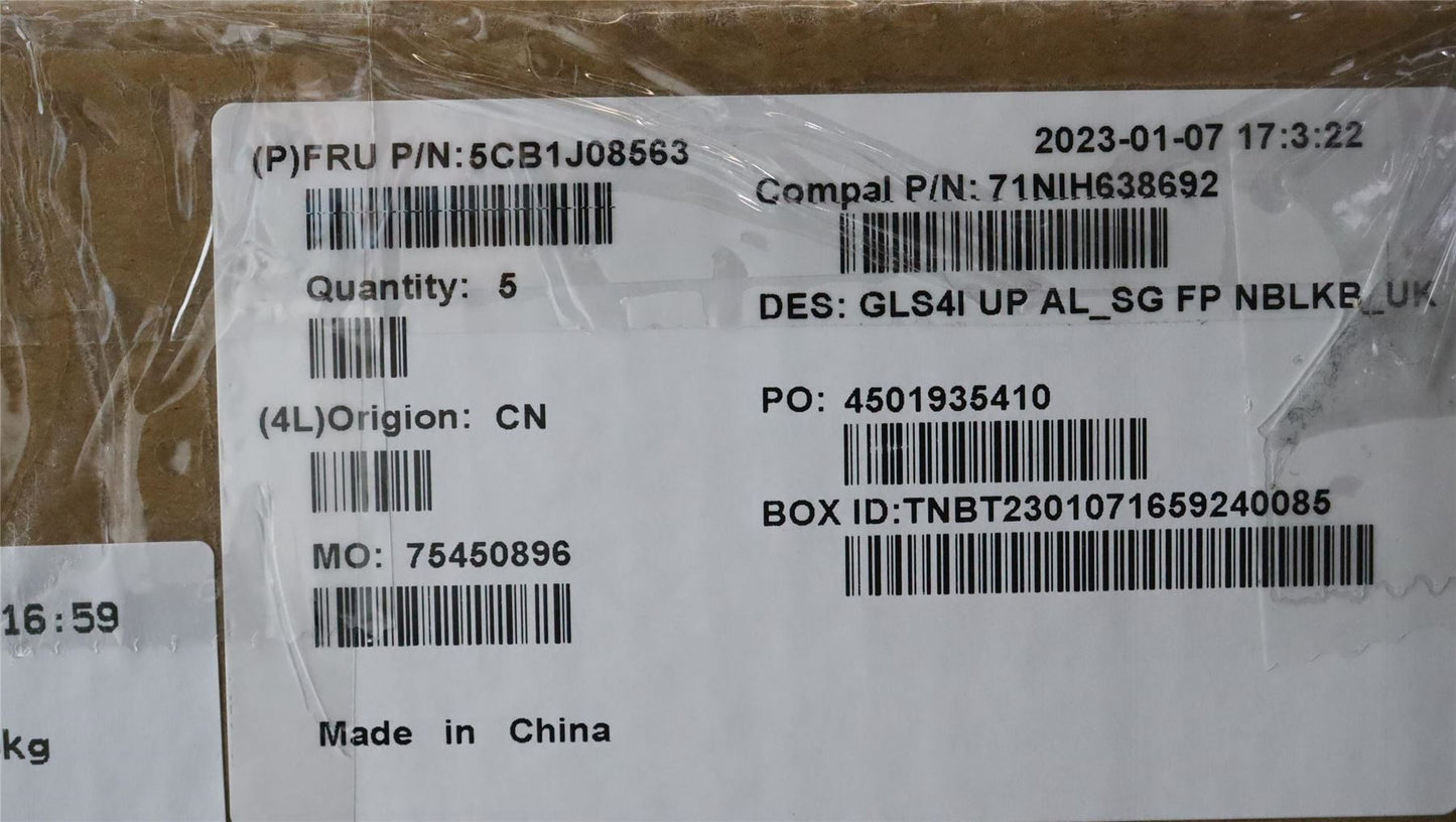 Lenovo UpperCaseASM_UKE C82SD ALSG FPNBL 5CB1J08563