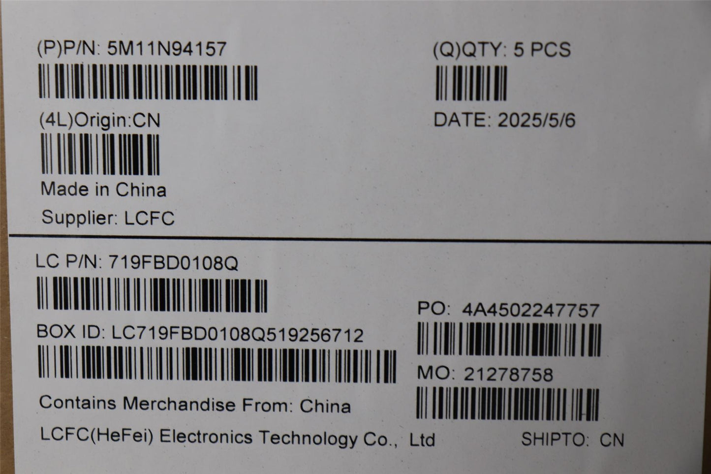 Lenovo MECH_ASM FRU KB 058FRA BL(TRI)UK Bk 5M11N94160
