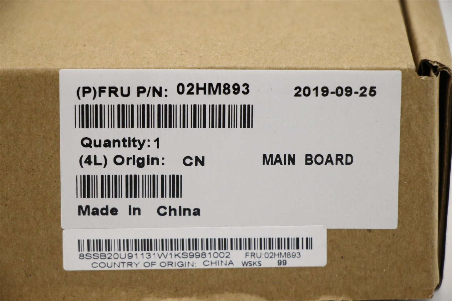 Lenovo ThinkPad P1 Gen 2 Motherboard Mainboard 5B21C66872