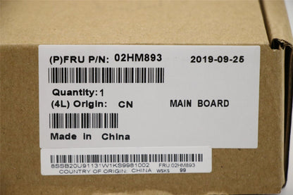 Lenovo ThinkPad P1 Gen 2 Motherboard Mainboard 5B21C66872
