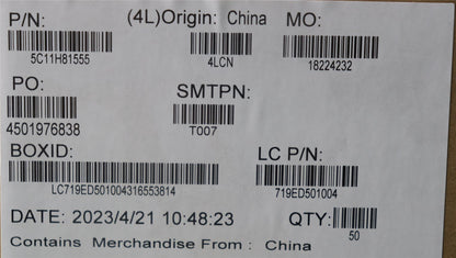Lenovo FRU CABLE X13YG4_CLICK FFC 5C11H81555