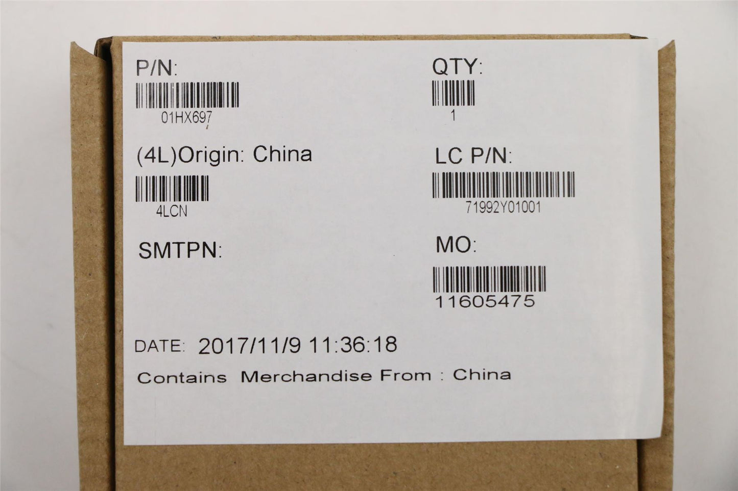 Lenovo 01HX697 LABEL, GEO, ASM