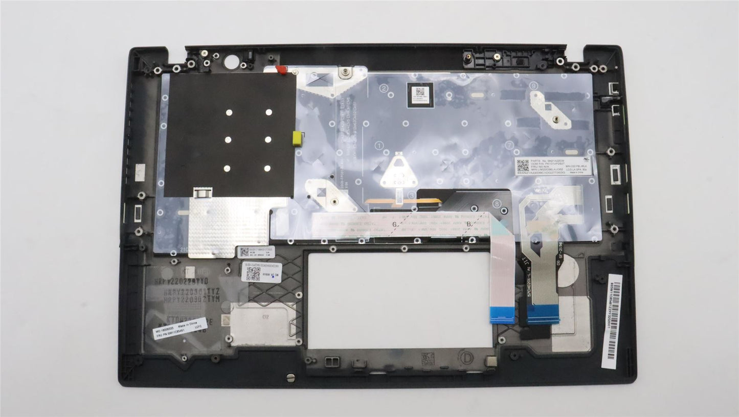 Lenovo ThinkPad T14s Gen 2 Keyboard Palmrest Top Cover Spanish LA 5M11C85461