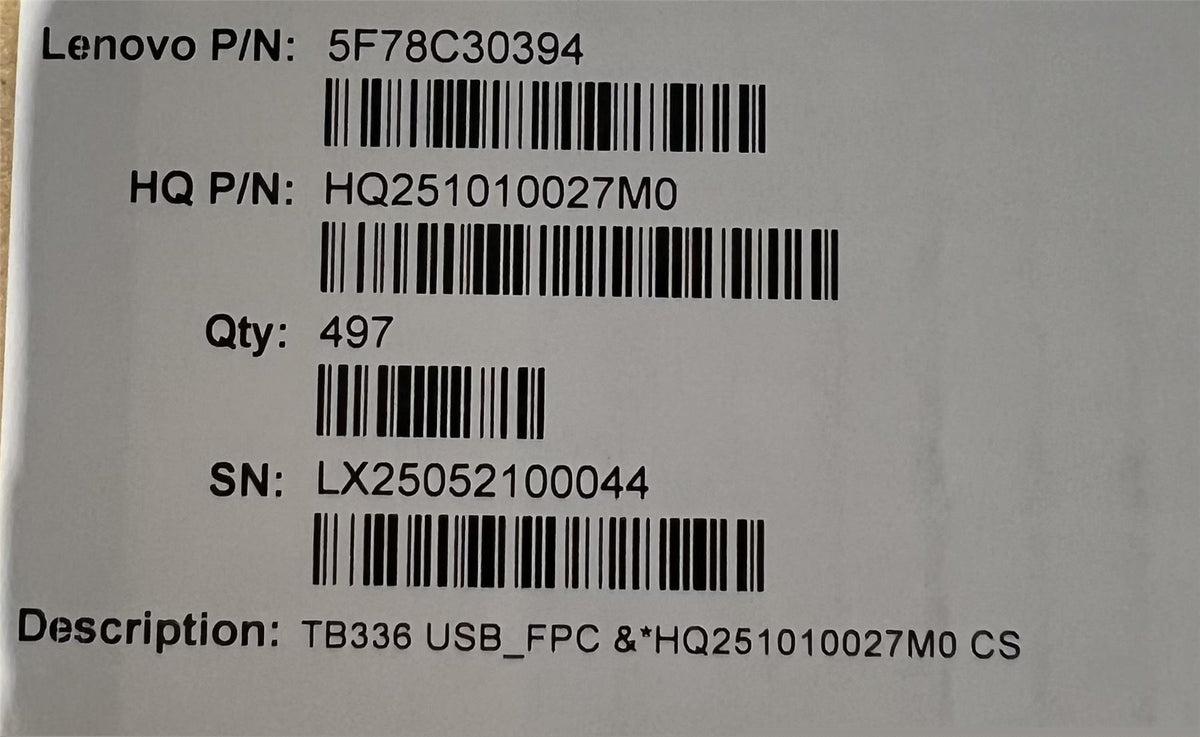 Lenovo TB336 USB_FPC &*HQ251010027M0 CS USB FPC Board 5F78C30394
