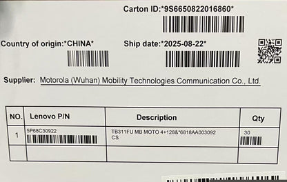 Lenovo TB311FU MB MOTO 4+128&*6818AA003092 CS Board 5P68C30922