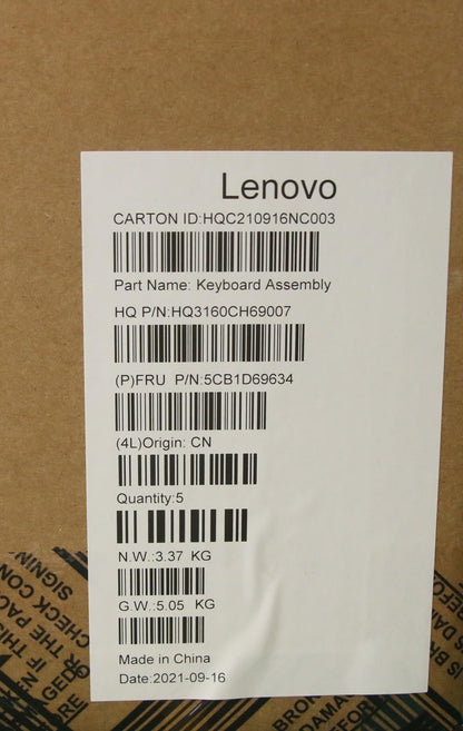 Lenovo Chromebook 15IJL6 Keyboard Palmrest Top Cover Italian Grey 5CB1D69634