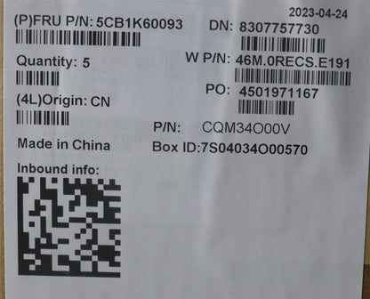 Lenovo COVER Upper Case ASM_SWS W82XX SB 5CB1K60093