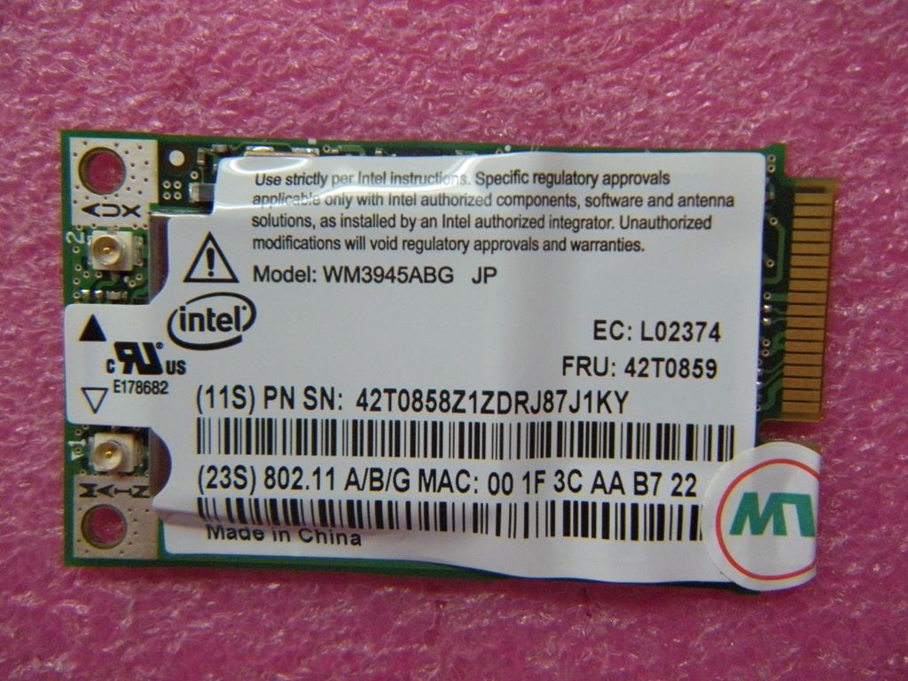 Lenovo FRU Golan WiFi WLAN Board 42T0859