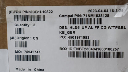Lenovo IdeaPad 5 14ABR8 Palmrest Cover Touchpad Keyboard German 5CB1L10822