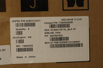 Lenovo Upper C82LM AL_BLK FP BLKB_THAI 5CB1C13311