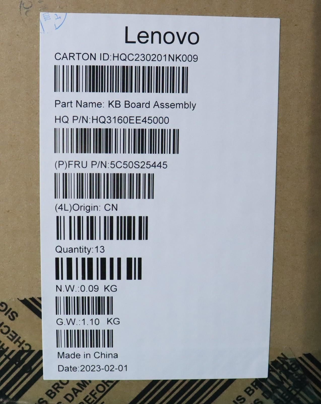 Lenovo USB Board H 21EV w/mylar 5C50S25445