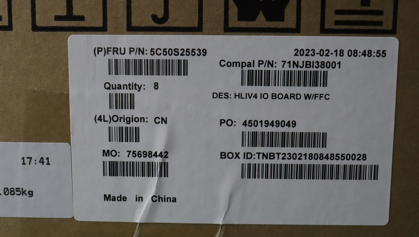 Lenovo CARDPOP Function C 21JC IO NVP Board 5C50S25539