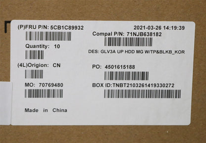 Lenovo Upper Case ASM_KOR C 21A2 HDMGBL 5CB1C89932