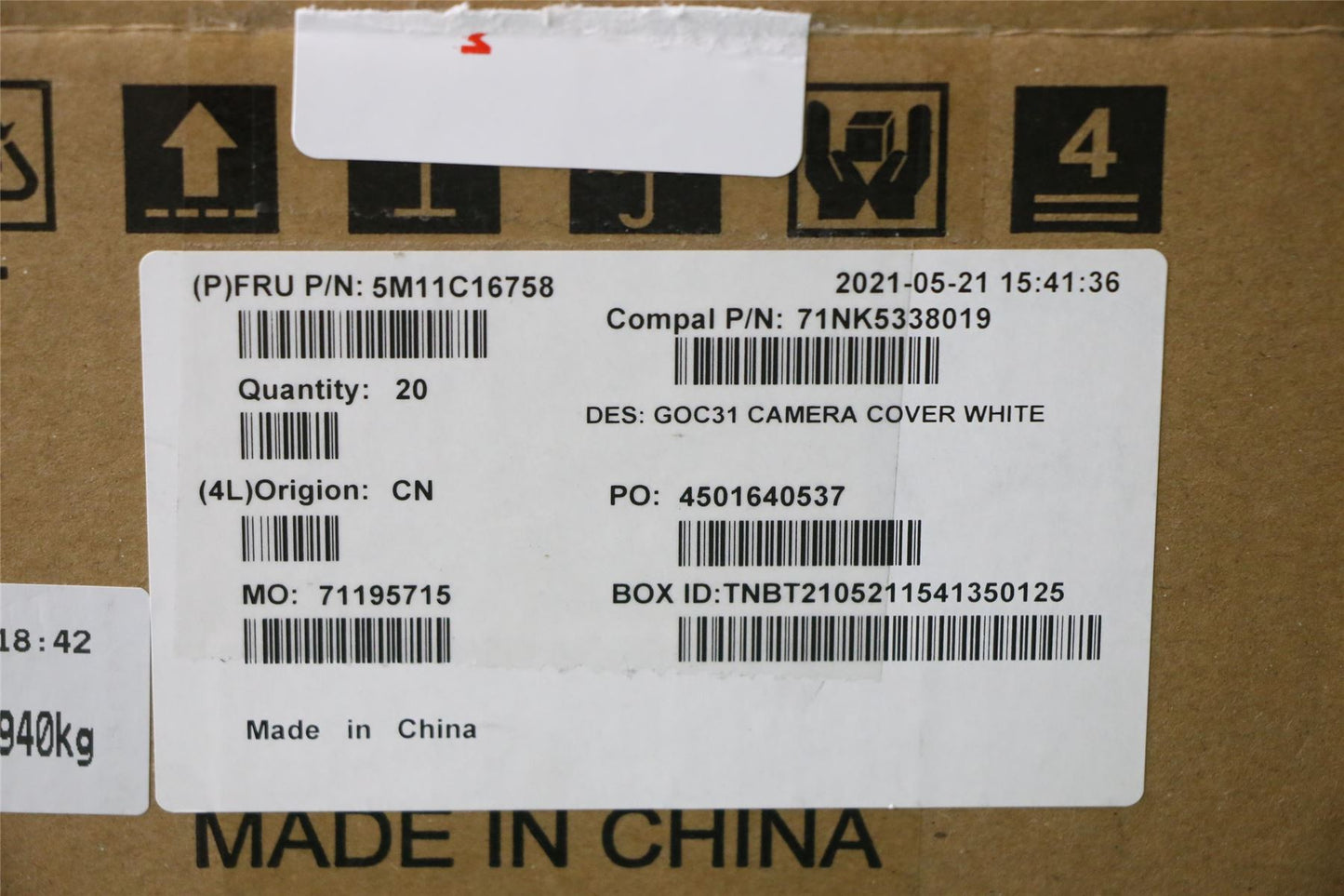 Lenovo MECH_ASM Back Hcamera,White,AIO 3 22 5M11C16758
