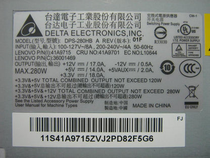 Lenovo ThinkCentre M58 M58e A58 A57 Power Supply PSU Power 41A9701