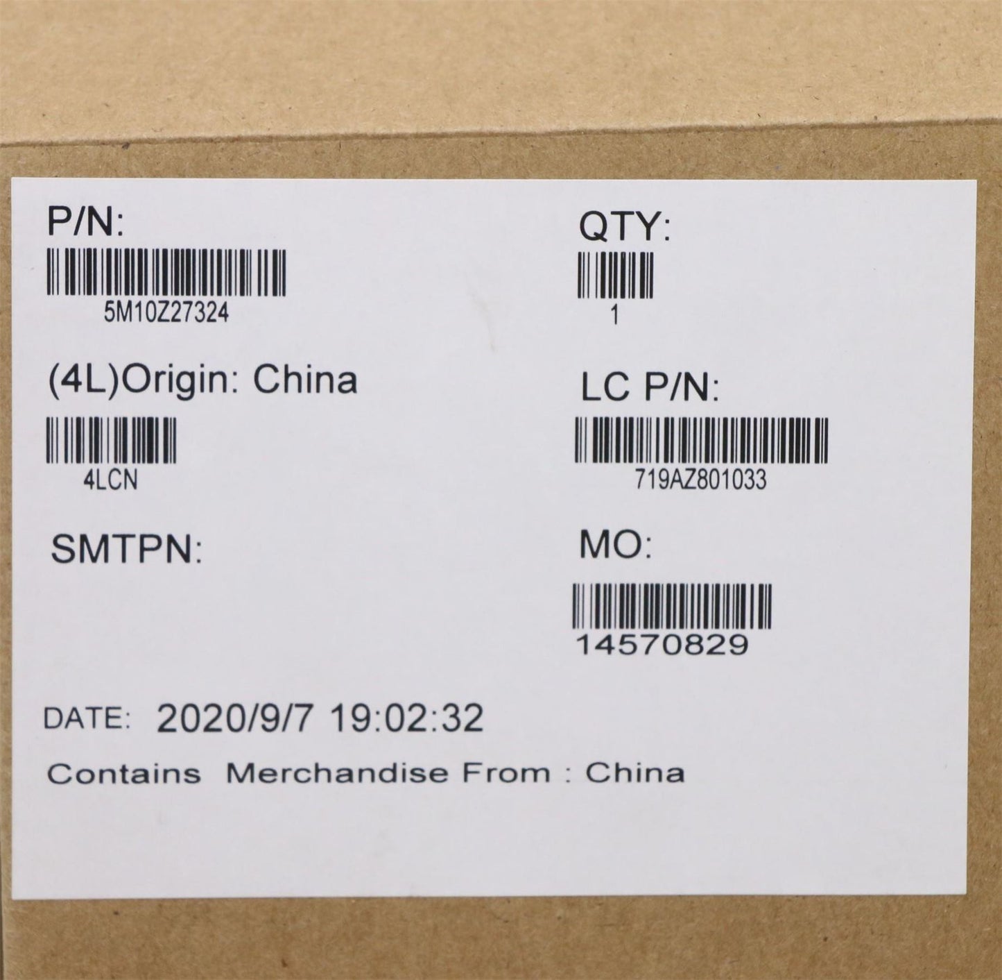 Lenovo MECH_ASM FRU KB Cc_PT_FP_BK_US_IND ENG 5M10Z27324