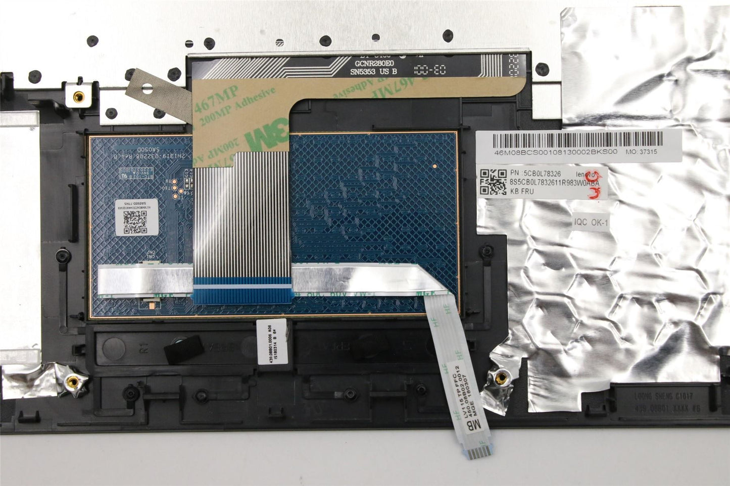 Lenovo UpperCaseW80TL W/KB/TP/CableUSI E 5CB0L78326