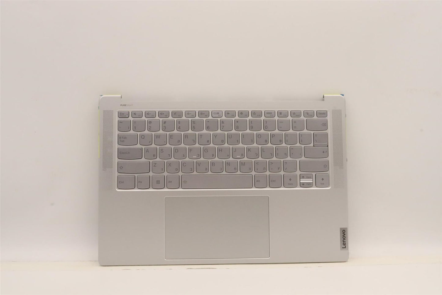 Lenovo Yoga 7 14IAH7 Palmrest Cover Touchpad Keyboard Hebrew Silver 5CB1J30307