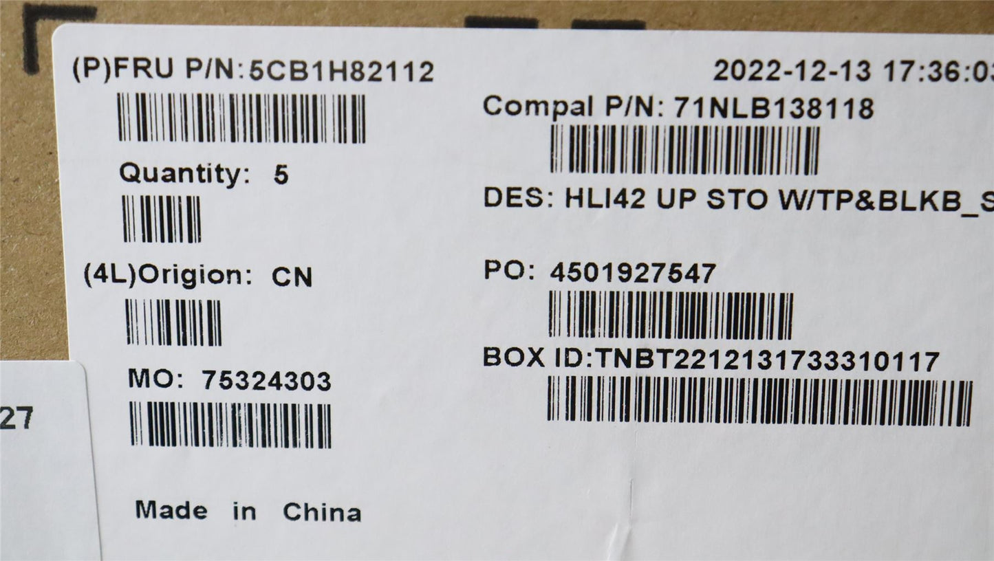 Lenovo UpperCaseASM_SWS C82SH StoBL 5CB1H82112