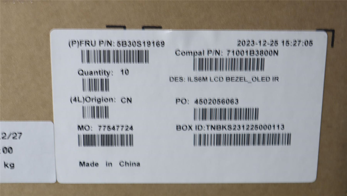 Lenovo LCD Bezel C 83DC OLED 5B30S19169