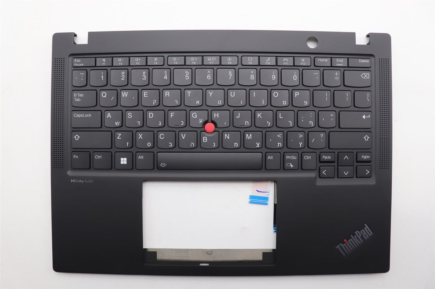 Lenovo ThinkPad X13 Gen 4 Keyboard Palmrest Top Cover Hebrew Black 5M11L86181
