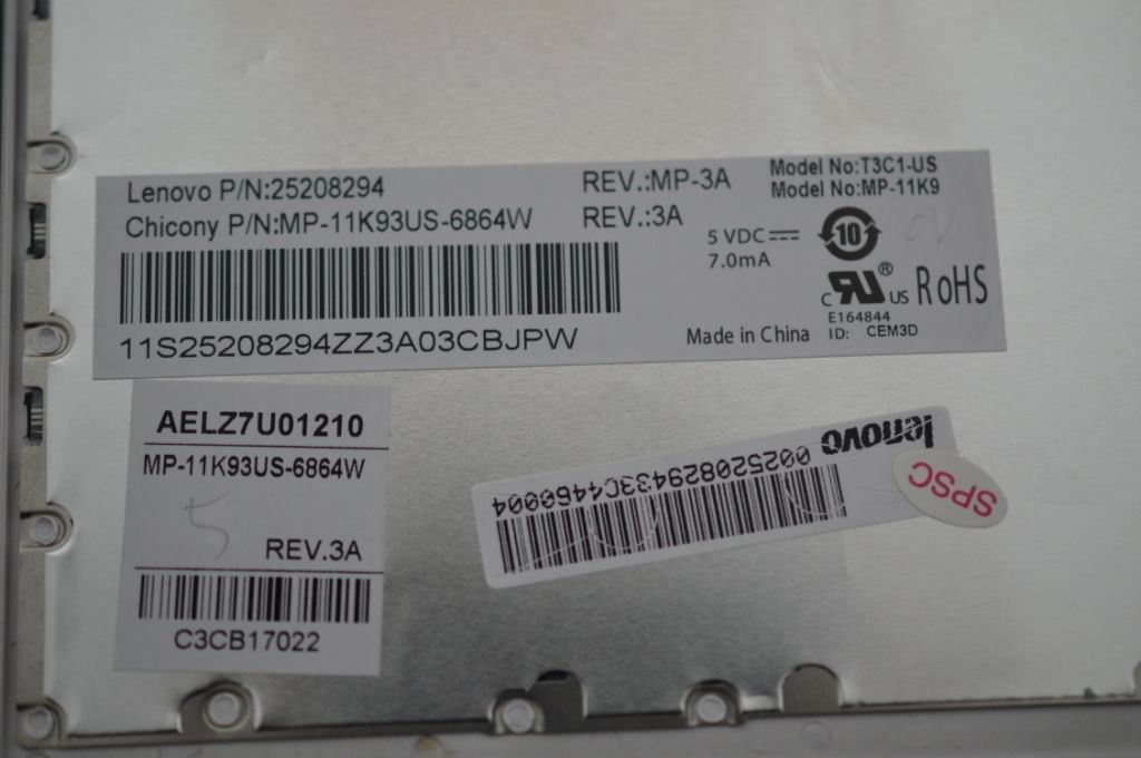 Lenovo CCYT3D1US84keyBlkKeyGryslvFKBD（win8） Keyboard 25208294
