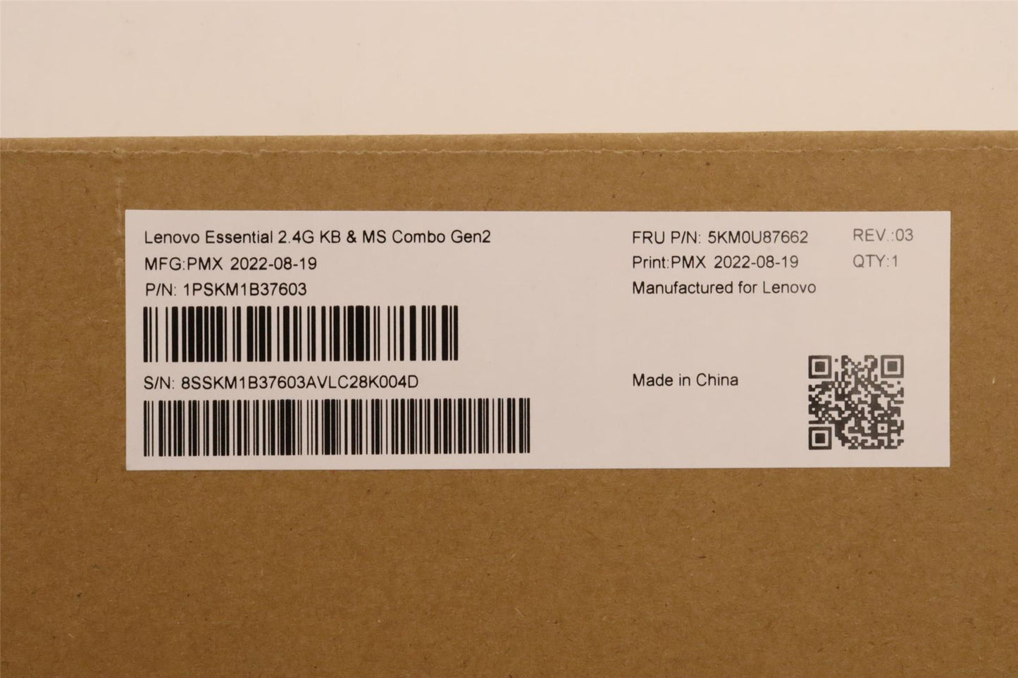 Lenovo WL KM Calliope BK RUS 5KM0U87662