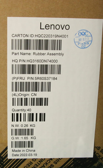 Lenovo RUBBER Mic Rubber H 21CY (L+R)*30 5R60S37184