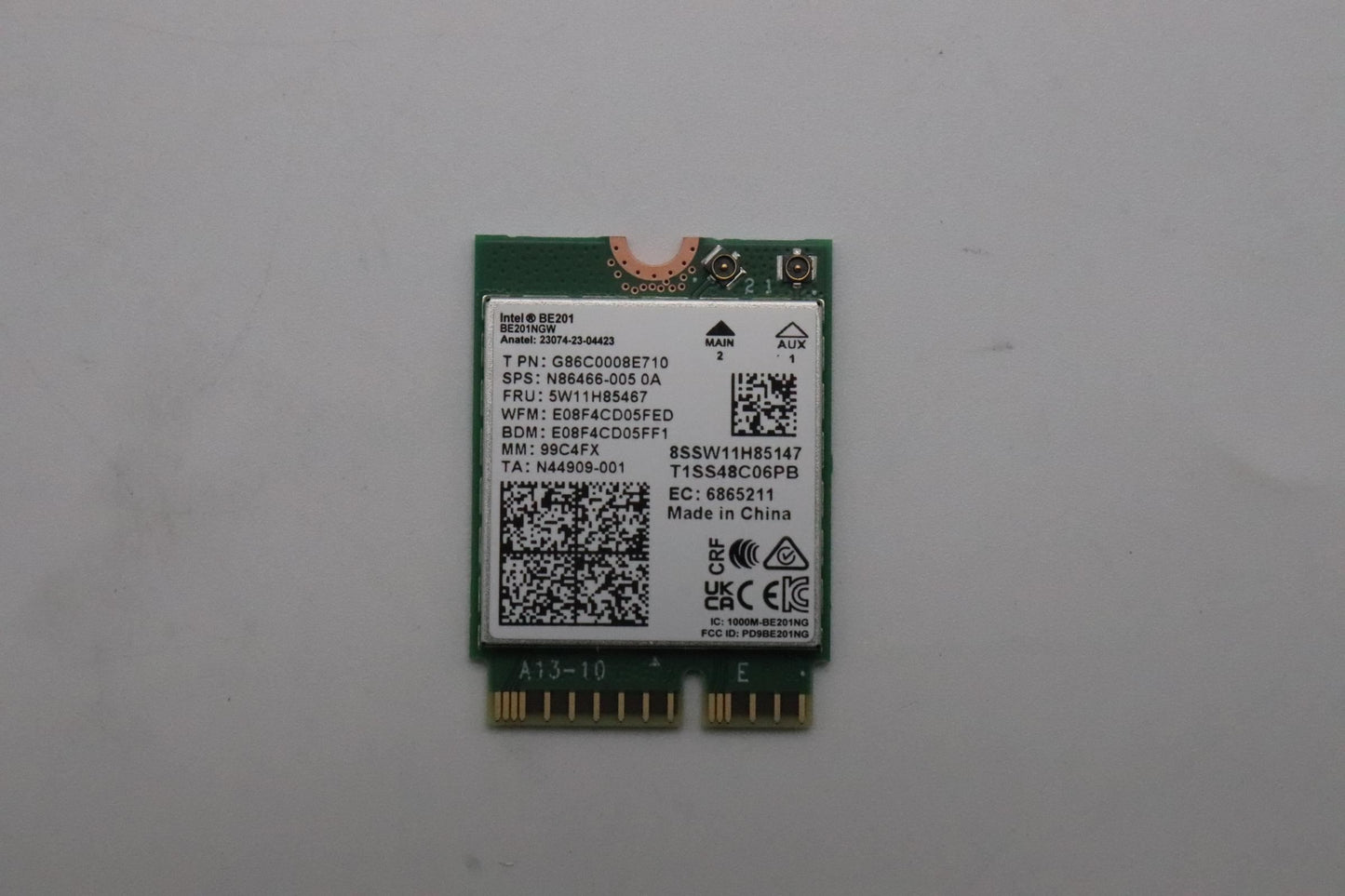 Lenovo WIRELESS Wireless,WLAN,Intel,BE201 2230 WiFi WLAN Intel Board 5W11H85467