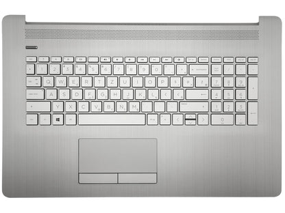 HP 17-BY 17-CA Palmrest Touchpad Cover Keyboard Slovenian Silver L92786-BA1