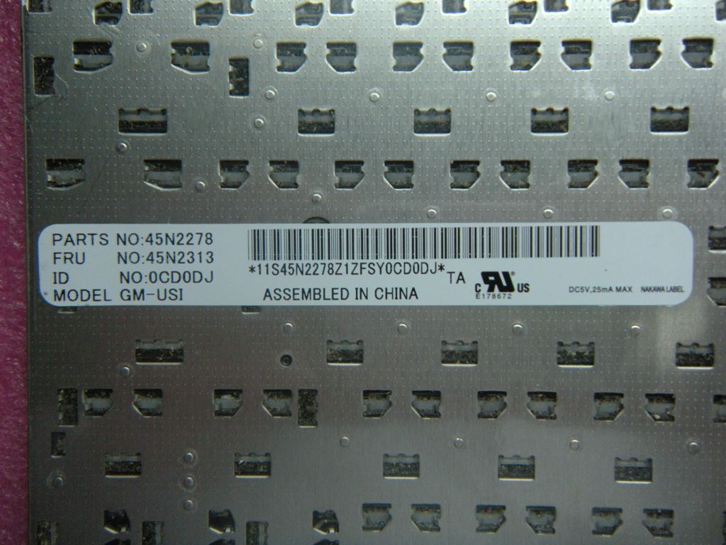Lenovo GEMS-KBD USI US English Keyboard 45N2313