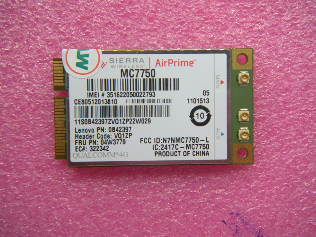 Lenovo FRU Gobi4 VLTE LTE Board 04W3779