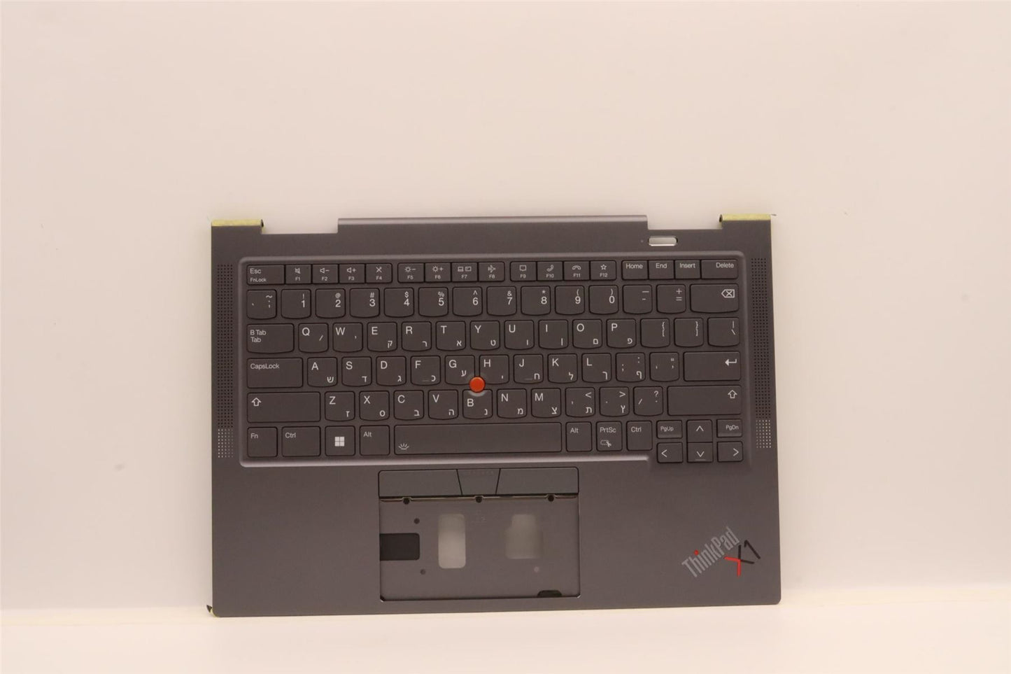 Lenovo ThinkPad X1 7th Gen Keyboard Palmrest Top Cover Hebrew Grey 5M11H45737