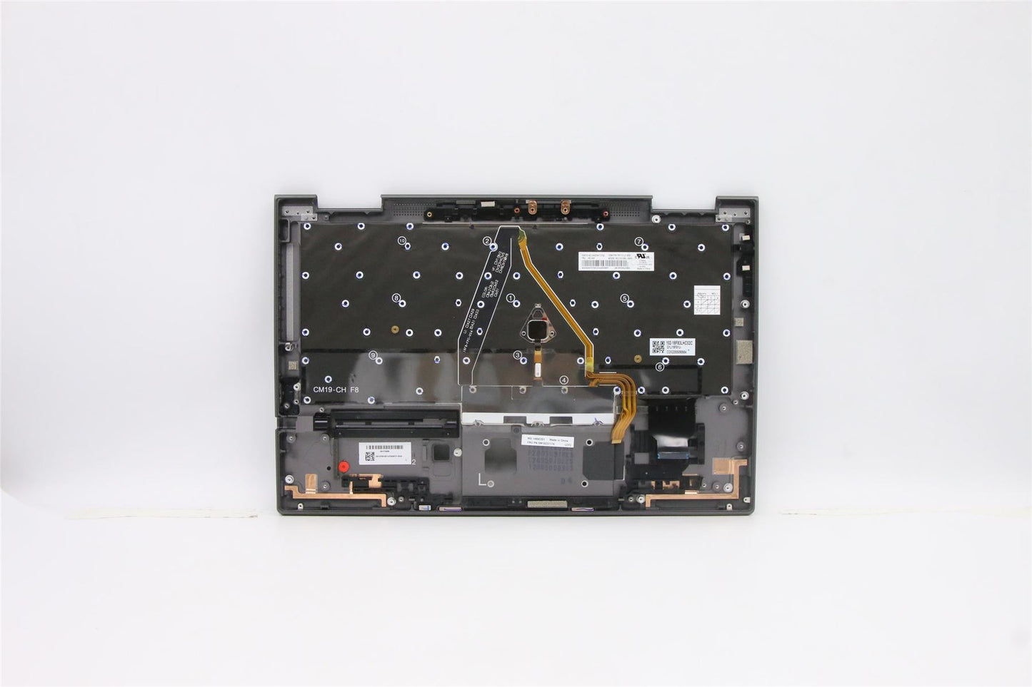 Lenovo Yoga X1 5th Keyboard Palmrest Top Cover Indian US Grey Backlit 5M10Z37174