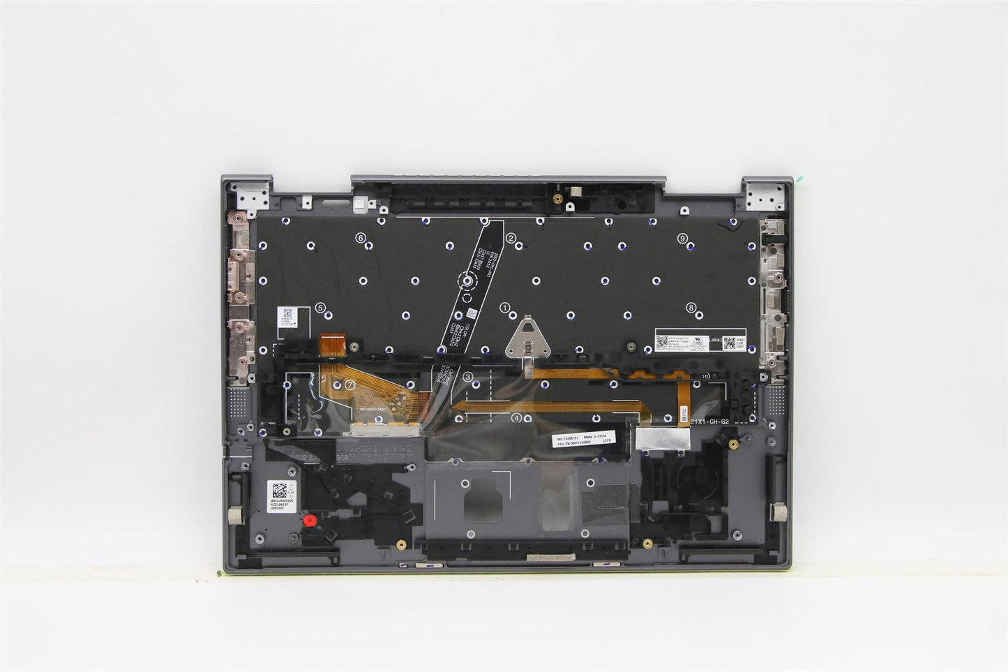 Lenovo Yoga X1 6th Keyboard Palmrest Top Cover US Grey Backlit 5M11C40952