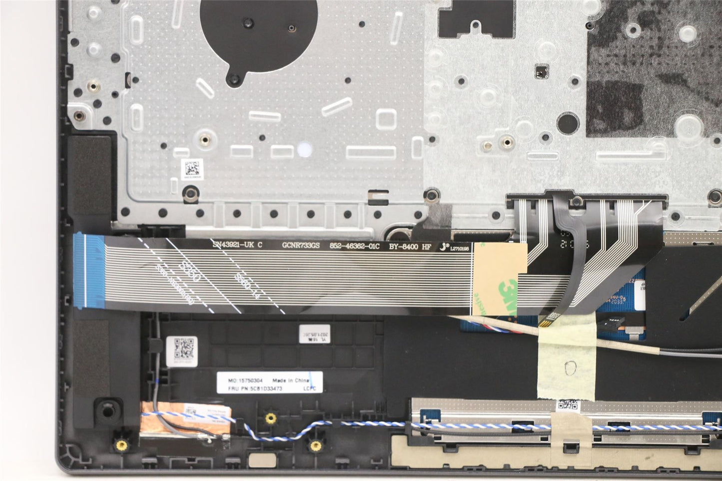 Lenovo Chromebook 14ITL6 Keyboard Palmrest Top Cover German Grey 5CB1D33473