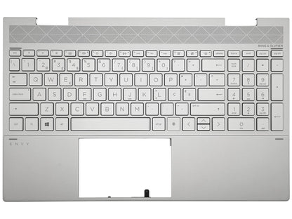 HP Envy 15-ED Palmrest Cover Keyboard Portuguese Silver Backlit L93227-131